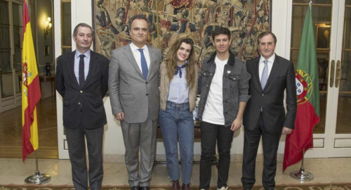 Amaia y Alfred han sido recibidos por el embajador de Portugal en España