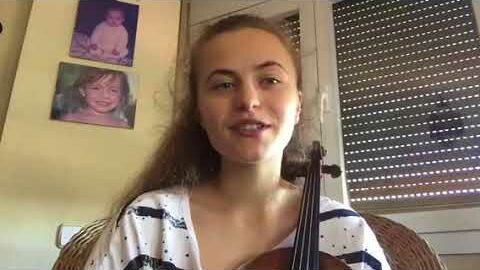 Vídeo-saludo de Sara Valencia (Representante de España en Eurovisión de Jóvenes Músicos 2018)