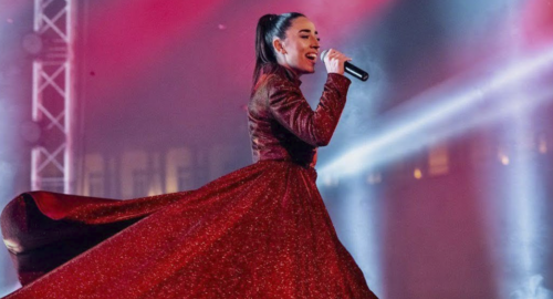 Srbuk, la representante de Armenia en Eurovisión 2019, actúa en la plaza más simbólica de Yereván el día de navidad