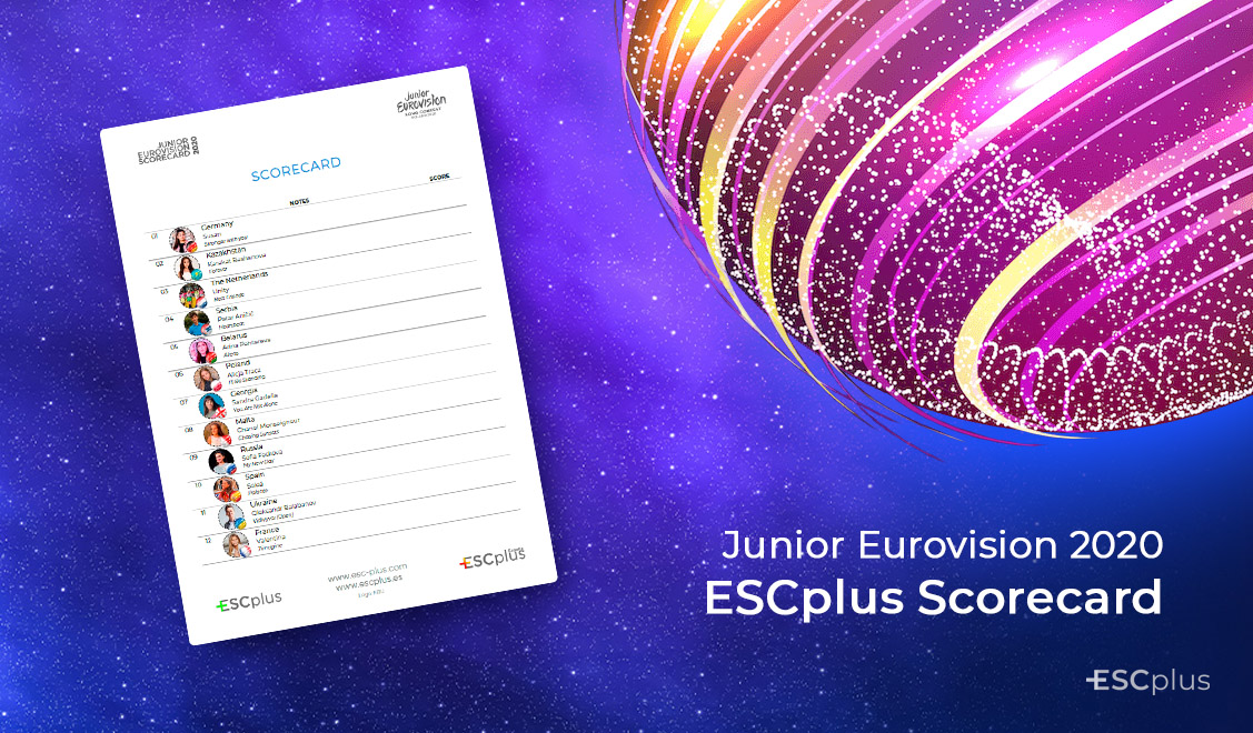 ¡Descarga la scorecard de Eurovisión Junior 2020 y conviértete en un jurado profesional del concurso!