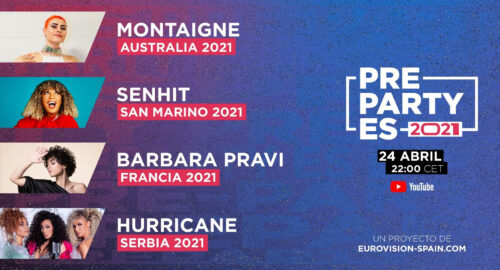 Barbara Pravi, Hurricane, Montaigne y Senhit primeras confirmadas para la PrePartyES 2021
