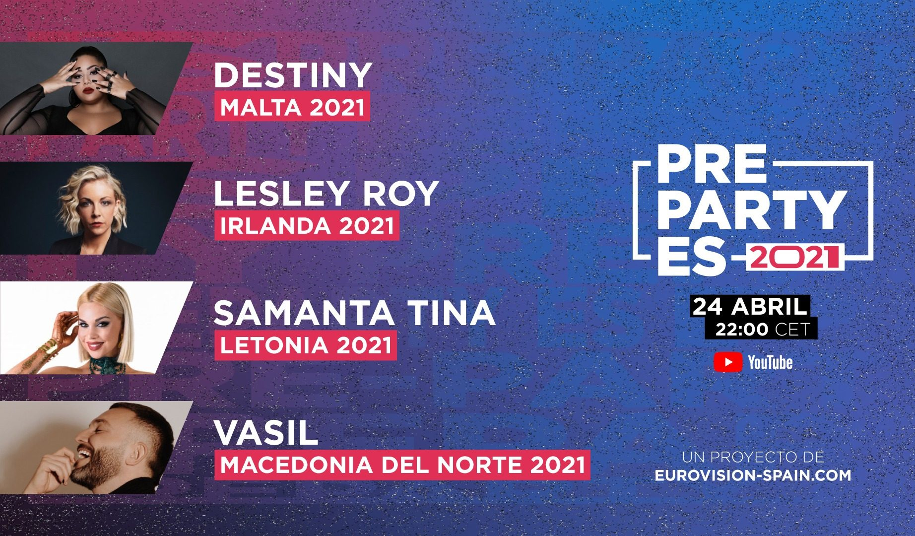 ¡Destiny, Samanta Tina, Lesley Roy y Vasil se unen a la PrePartyES 2021!