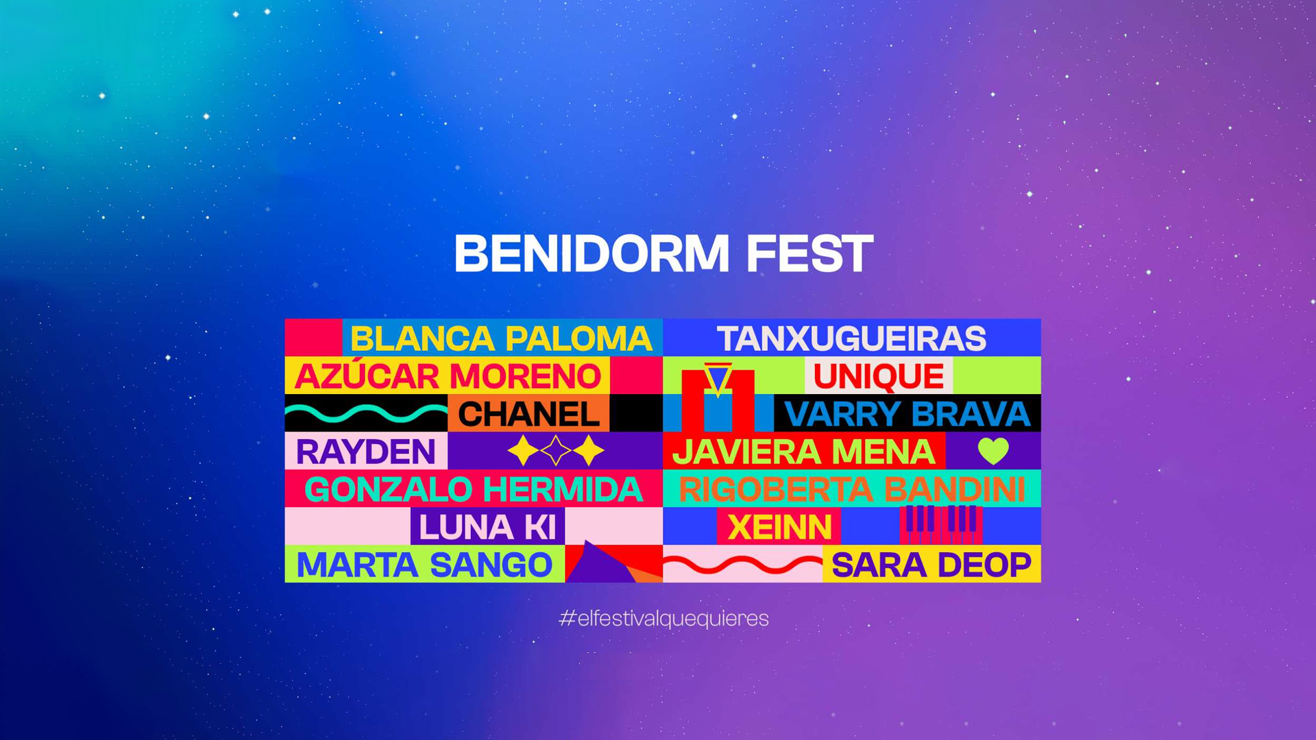 Presentados los 14 artistas del Benidorm Fest