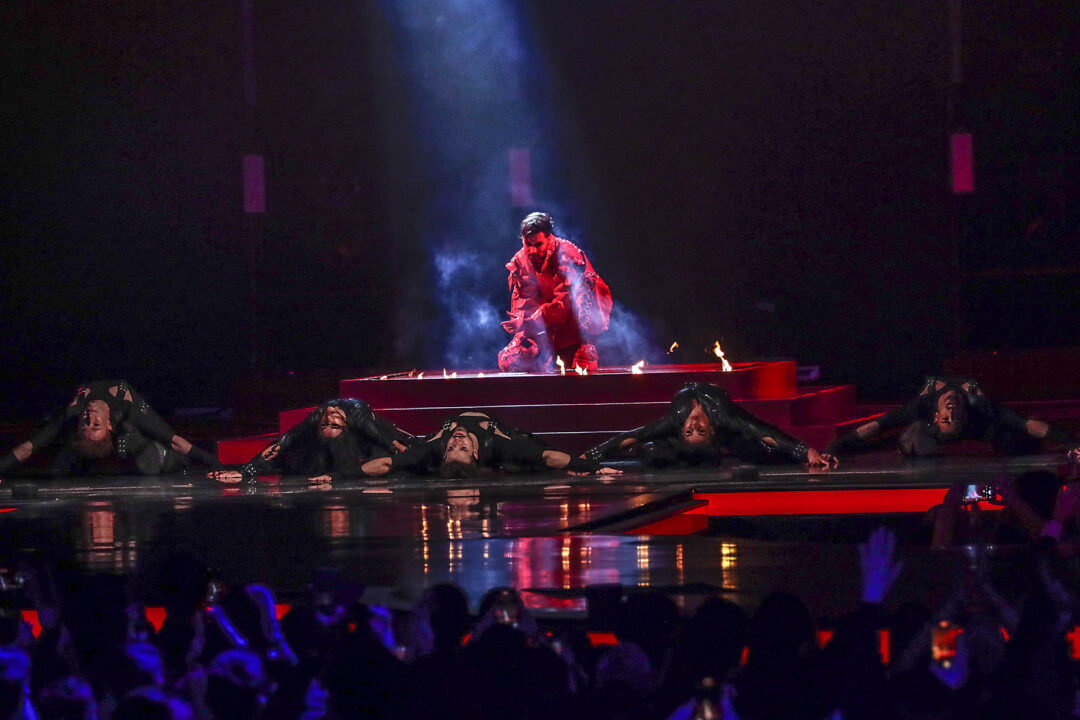 Agoney en la primera semifinal del Benidorm Fest 2023. Foto: RTVE