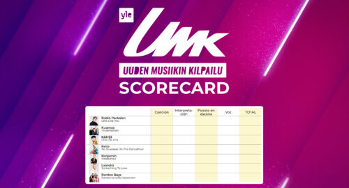 ¡Descarga la scorecard de la Gran Final del UMK finlandés y conviértete en jurado profesional del concurso!
