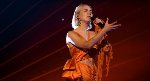 Galería: la lituana Monika Linkytė pisa por primera vez el escenario de Eurovisión 2023 para su primer ensayo