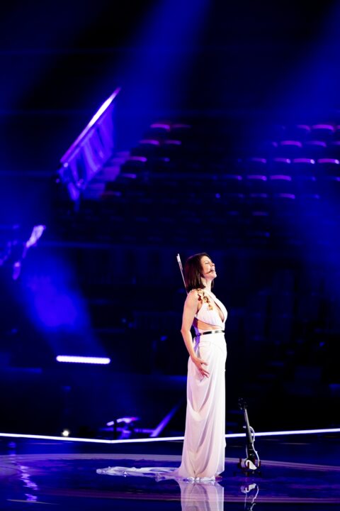 Natalia Barbu en su primer ensayo individual en Eurovisión 2024 | Imagen: Sarah Louise Bennett - EBU