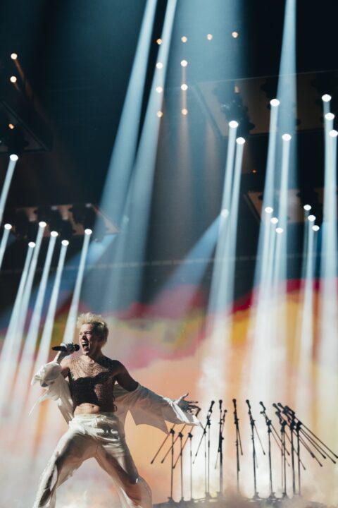 Mustii en su segundo ensayo individual en Eurovisión 2024 | Imagen: Sarah Louise Bennet – EBU