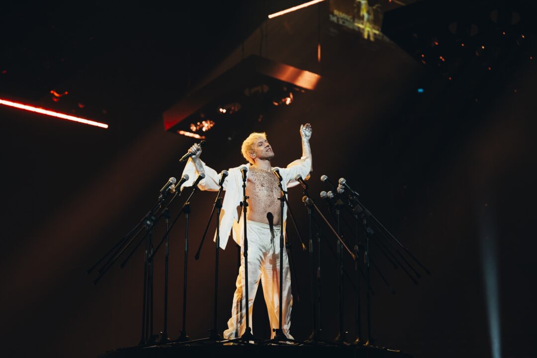 Mustii en su segundo ensayo individual en Eurovisión 2024 | Imagen: Sarah Louise Bennet – EBU