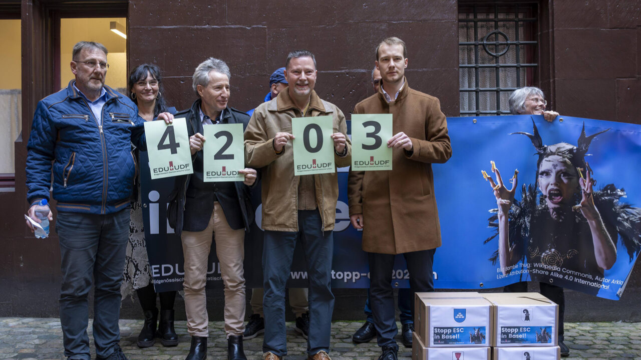 La EDU-UDF consigue las firmas necesarias para organizar un referéndum sobre la financiación de Eurovisión 2025 en Basilea