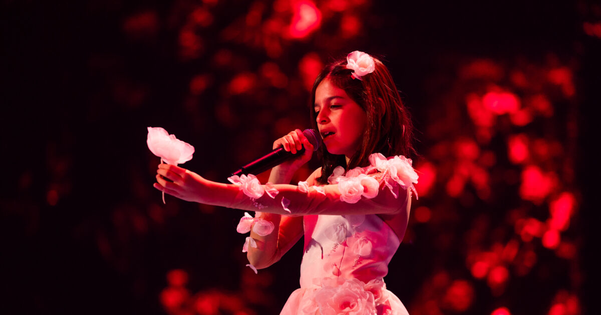 Nikol Çabeli (Albania) en su primer ensayo individual en Eurovisión Junior 2024 | Imagen: Corinne Cumming - EBU