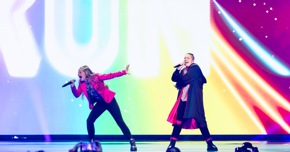 Ana & Aleksej (Macedonia del Norte) en Eurovisión Junior 2024 | Imagen: Corinne Cumming - EBU