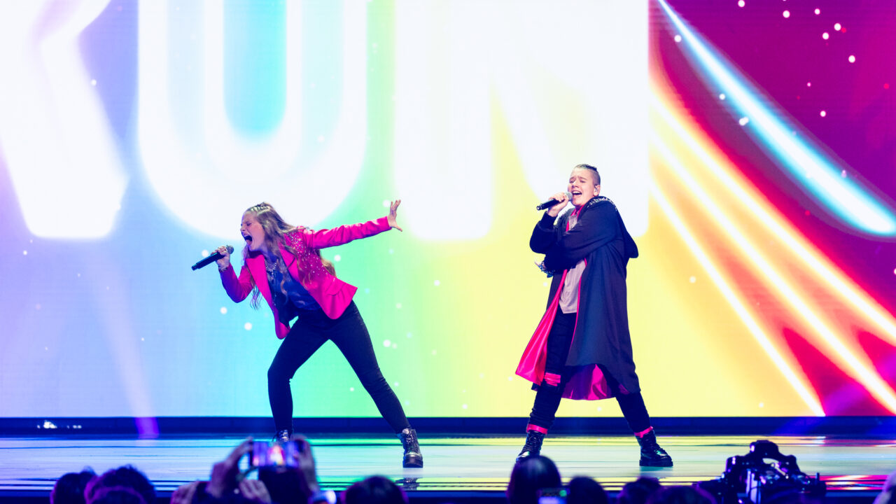 Ana & Aleksej (Macedonia del Norte) en Eurovisión Junior 2024 | Imagen: Corinne Cumming - EBU