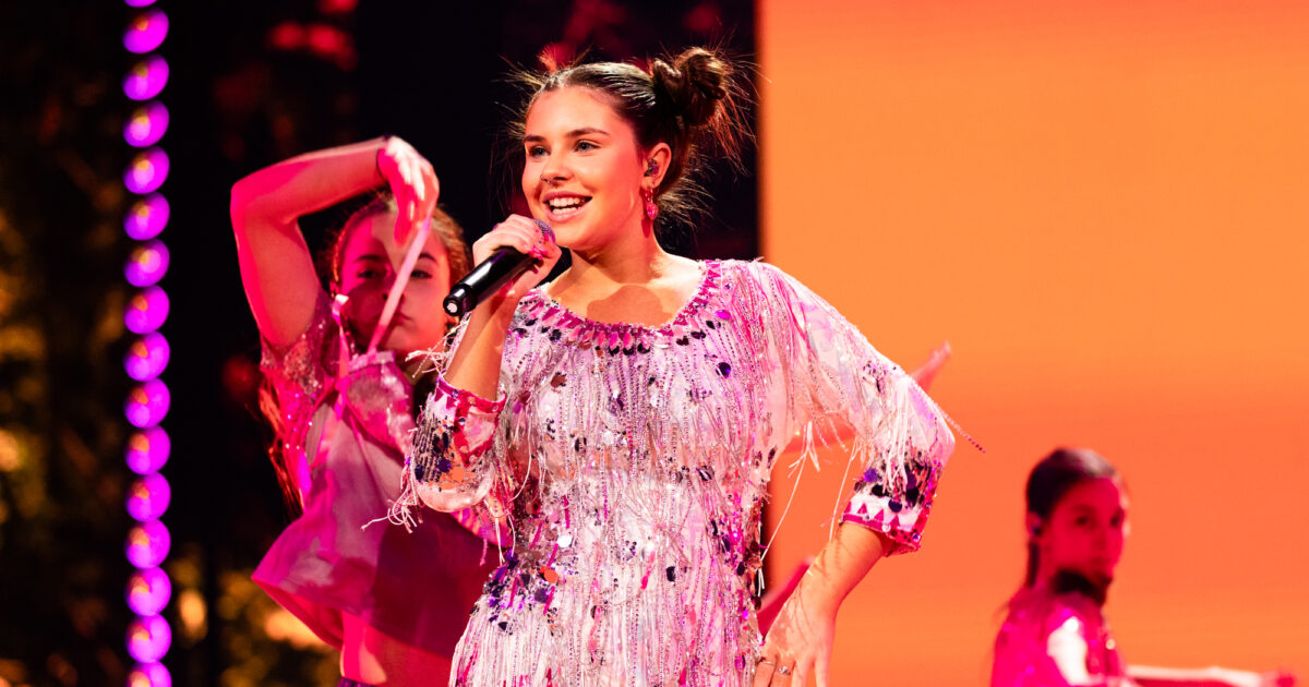 Enya Cox Dempsey (Irlanda) en su primer ensayo individual en Eurovisión Junior 2024 | Imagen: Corinne Cumming - EBU