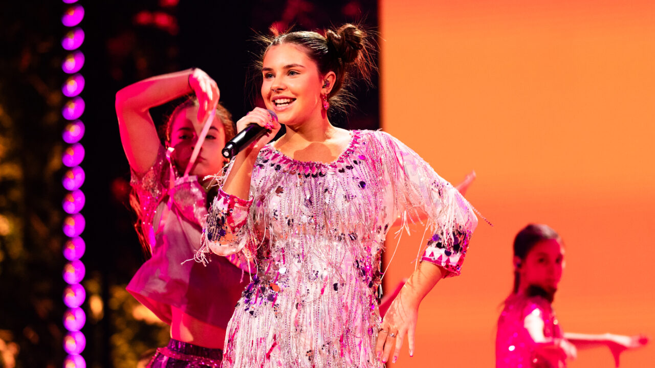 Enya Cox Dempsey (Irlanda) en su primer ensayo individual en Eurovisión Junior 2024 | Imagen: Corinne Cumming - EBU