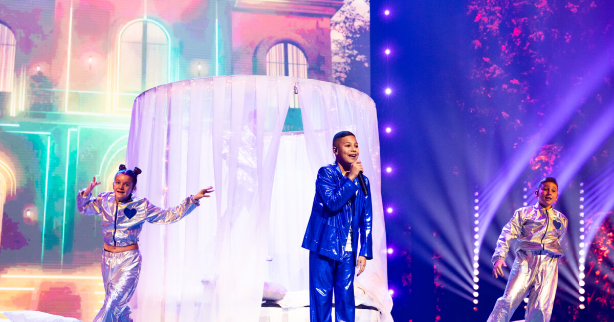 Simone Grande (Italia) en su primer ensayo individual en Eurovisión Junior 2024 | Imagen: Corinne Cumming - EBU