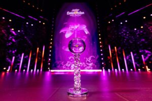 ¡El nuevo trofeo ha llegado a Madrid! Esta tarde ensayo general de Eurovisión Junior 2024 en el que votan los jurados nacionales