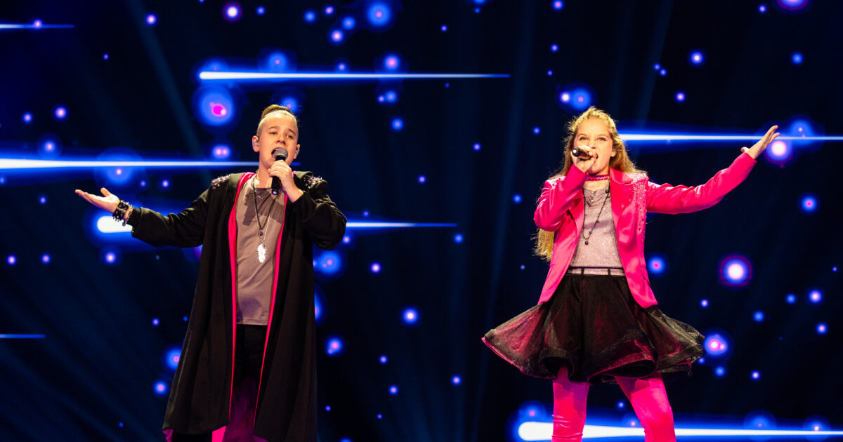 Ana & Aleksej (Macedonia del Norte) en su primer ensayo individual en Eurovisión Junior 2024 | Imagen: Corinne Cumming - EBU