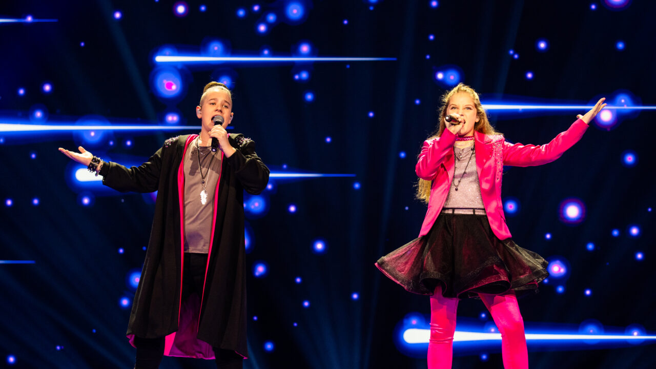 Ana & Aleksej (Macedonia del Norte) en su primer ensayo individual en Eurovisión Junior 2024 | Imagen: Corinne Cumming - EBU