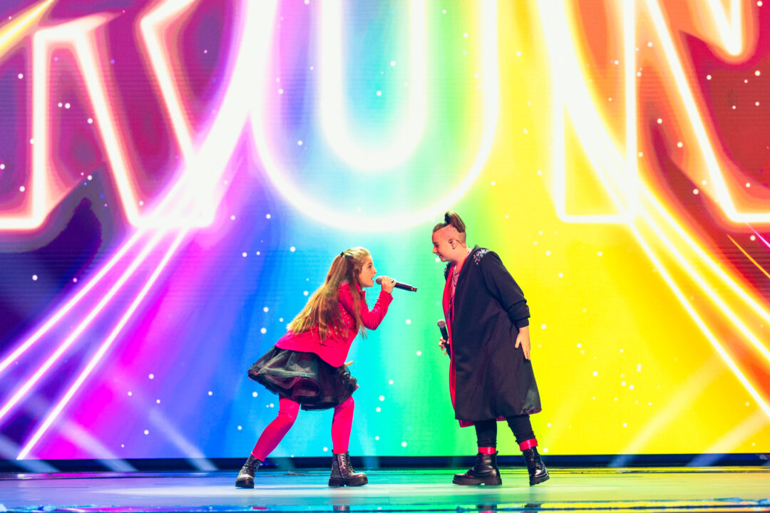 Ana & Aleksej (Macedonia del Norte) en su primer ensayo individual en Eurovisión Junior 2024 | Imagen: Corinne Cumming - EBU