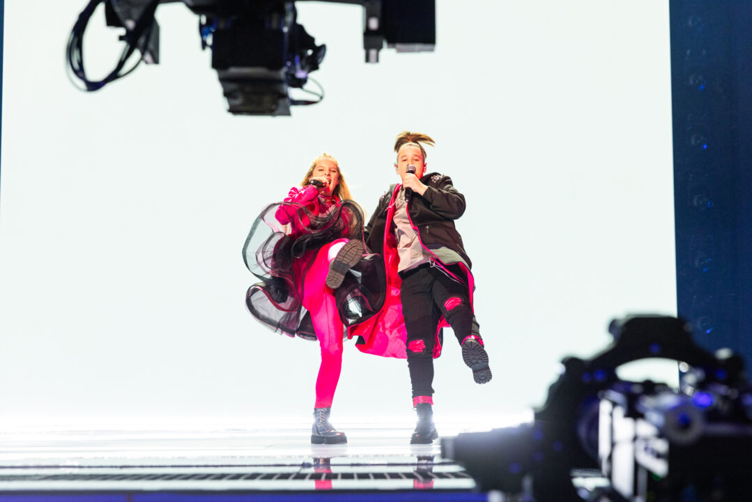 Ana & Aleksej (Macedonia del Norte) en su primer ensayo individual en Eurovisión Junior 2024 | Imagen: Corinne Cumming - EBU