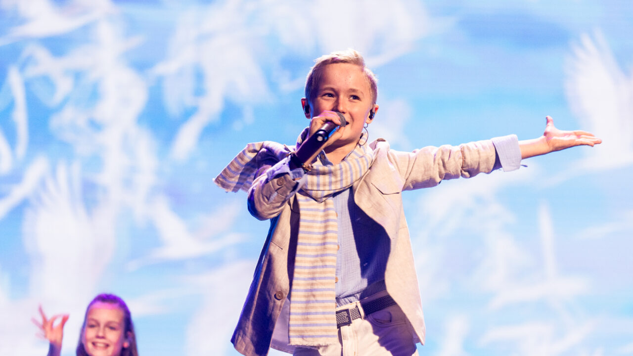 Dominik Arim (Polonia) en su primer ensayo individual en Eurovisión Junior 2024 | Imagen: Corinne Cumming - EBU