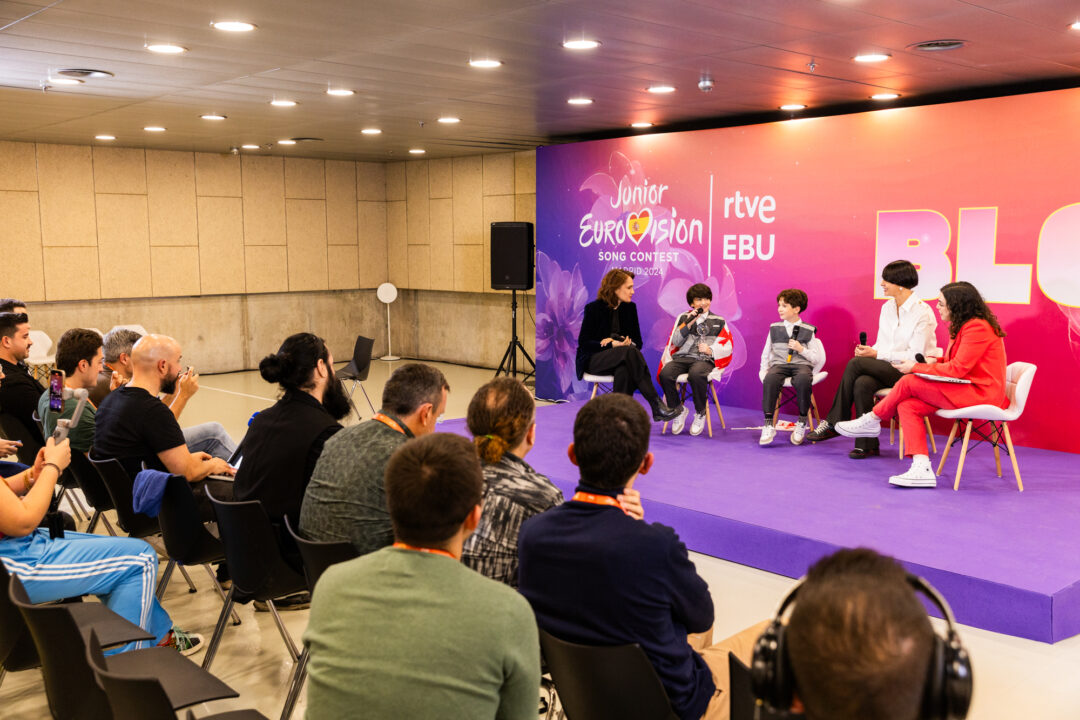 Rueda de prensa de Andria Putkaradze tras su victoria en Eurovisión Junior 2024 | Imagen: Corinne Cumming - EBU