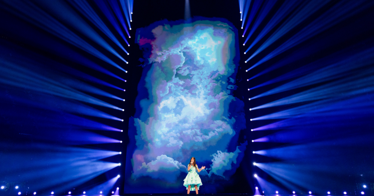 Victoria Nicole (Portugal) en su primer ensayo individual en Eurovisión Junior 2024 | Imagen: Corinne Cumming - EBU