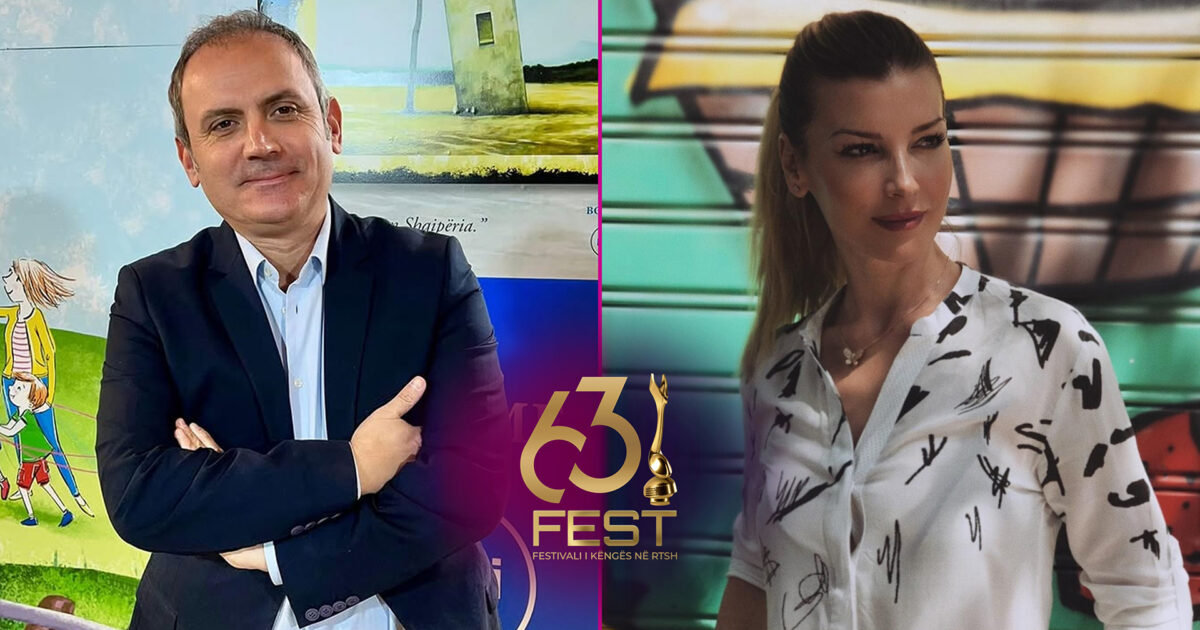 Enkel Demi y Ornela Bregu, presentadores del Festivali i Këngës 63 | Instagram (@enkel.demi) - Revista Class
