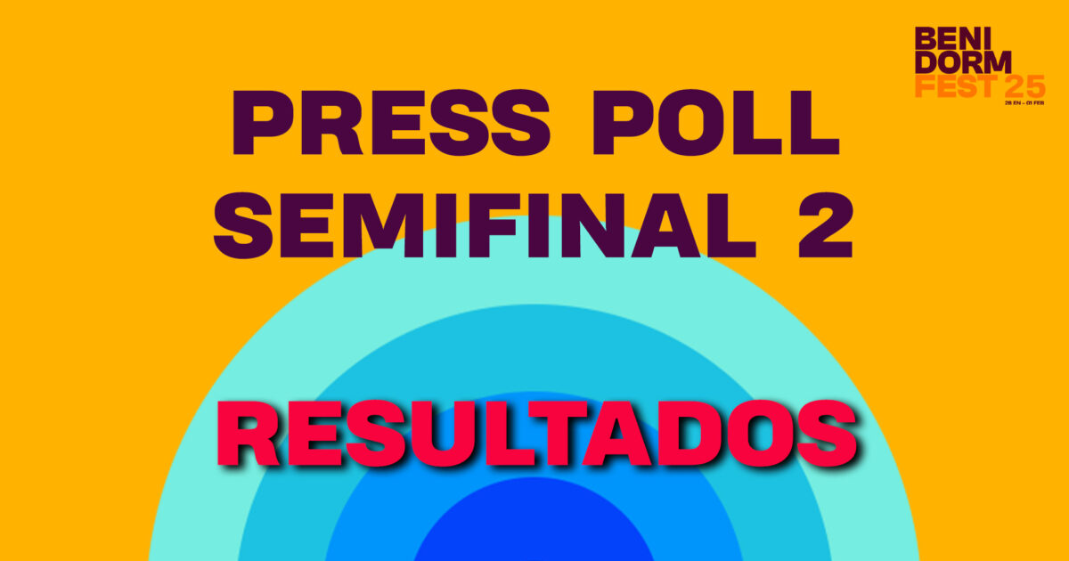 Resultado de la Press Poll: segunda semifinal del Benidorm Fest 2025