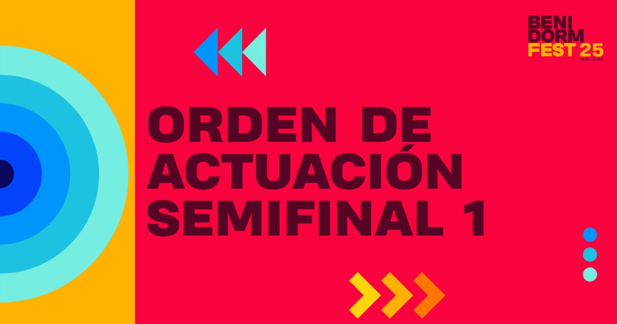 Filtrado el posible orden de actuación de la primera semifinal del Benidorm Fest 2025