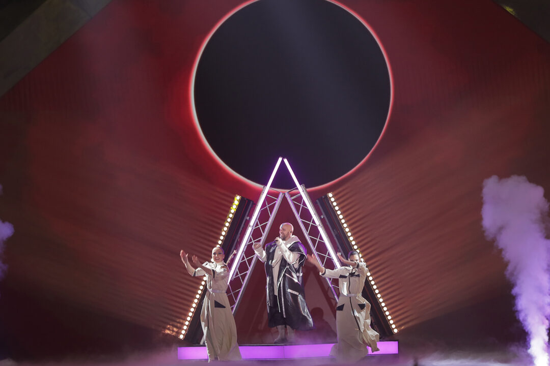 Mawot en la segunda semifinal del Benidorm Fest 2025, Palau d’Esports l’Illa de Benidorm | Foto: RTVE