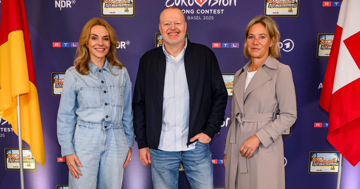 Inga Leschek, Stefan Raab y Christine Strobl | Imagen: Raab Entertainment - Willi Weber