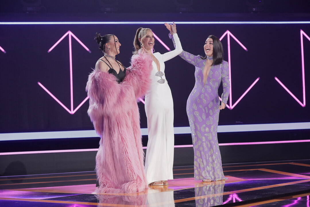 Paula Vázquez, Ruth Lorenzo e Inés Hernand en la segunda semifinal del Benidorm Fest 2025 | Foto: RTVE