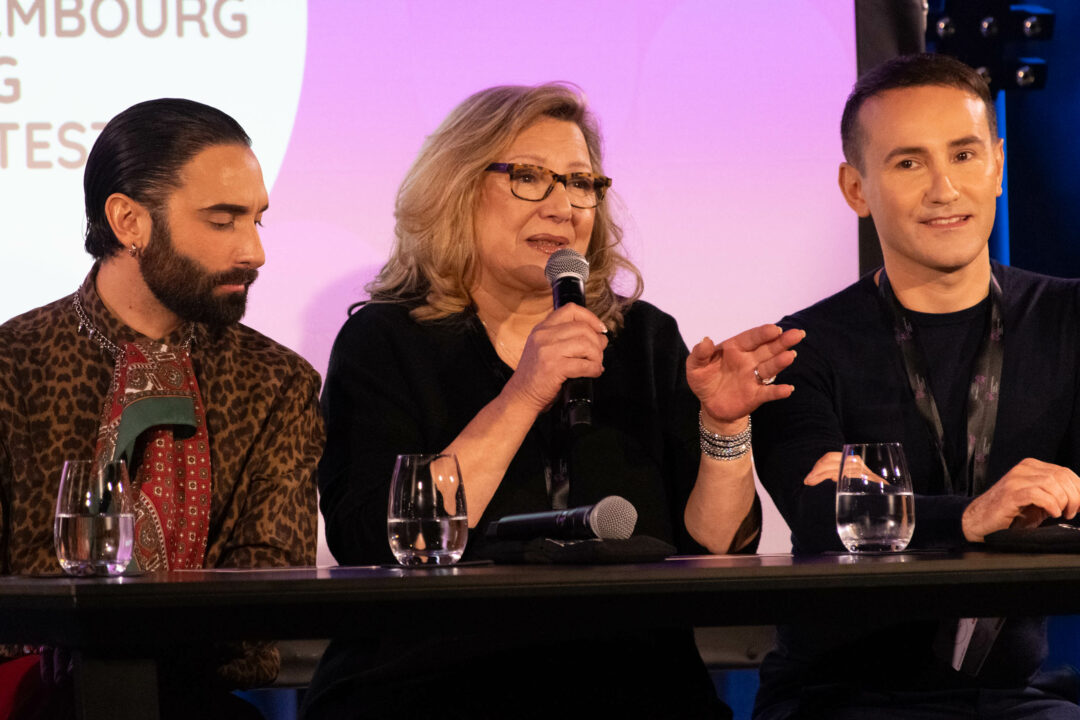Rueda de prensa con Conchita Wurst y Marie Myriam en el Luxembourg Song Contest 2025 | Imagen: Iván Trejo