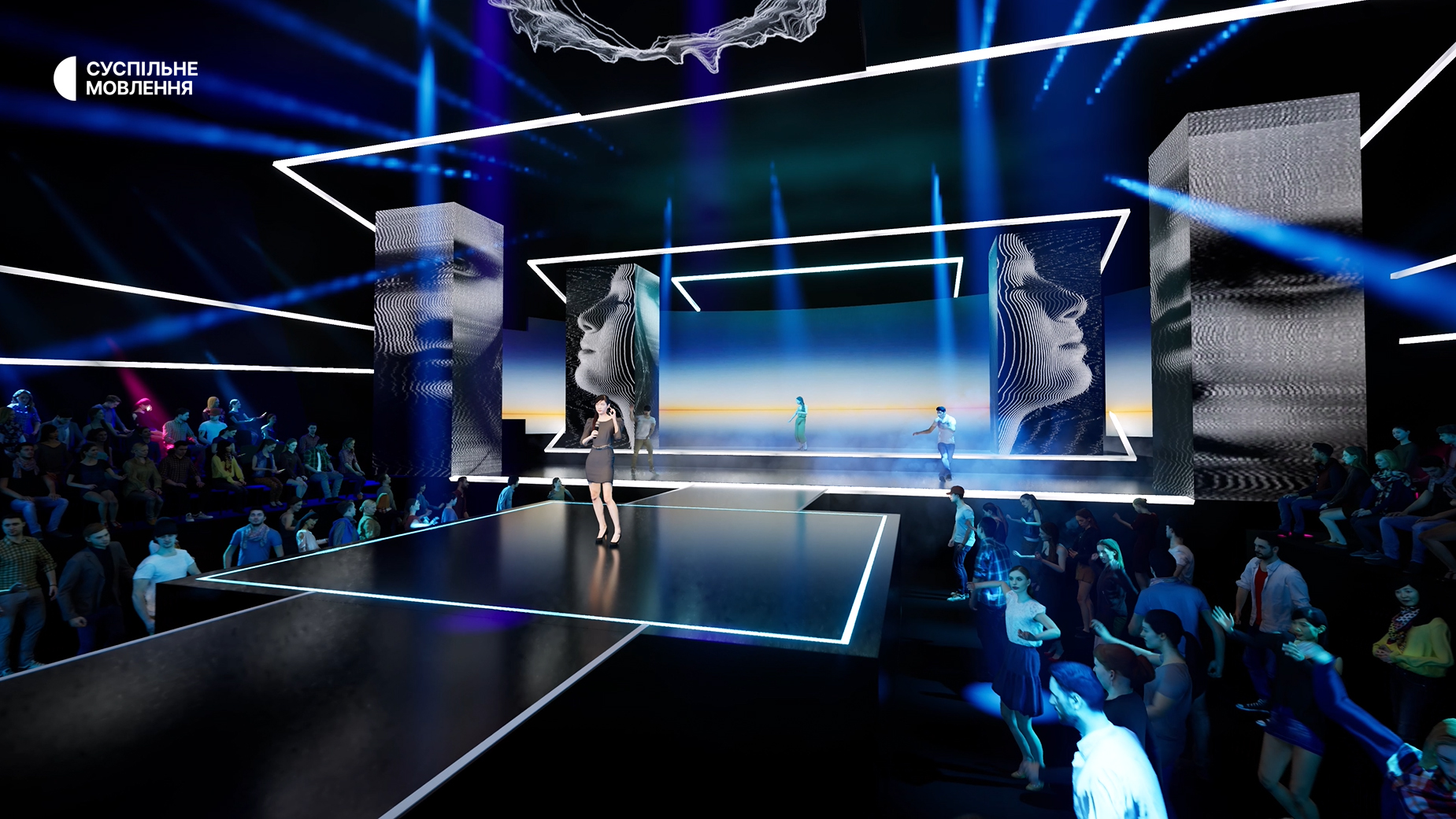 Render del escenario del Vidbir 2025 / Suspilne
