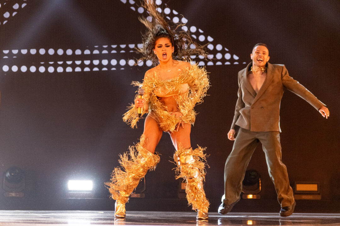 Daniela Blasco en la gran final del Benidorm Fest 2025, Palau d’Esports l’Illa de Benidorm | Foto: Iván Trejo