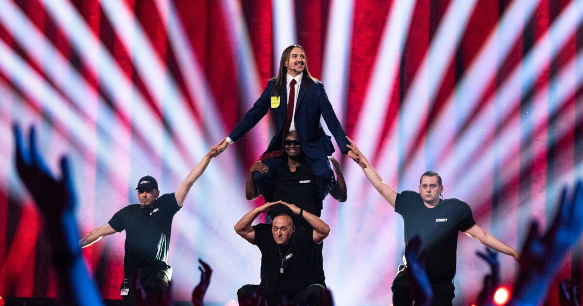 Tommy Cash (Estonia) en el jury show primera semifinal de Eurovisión 2025 / Iván Trejo
