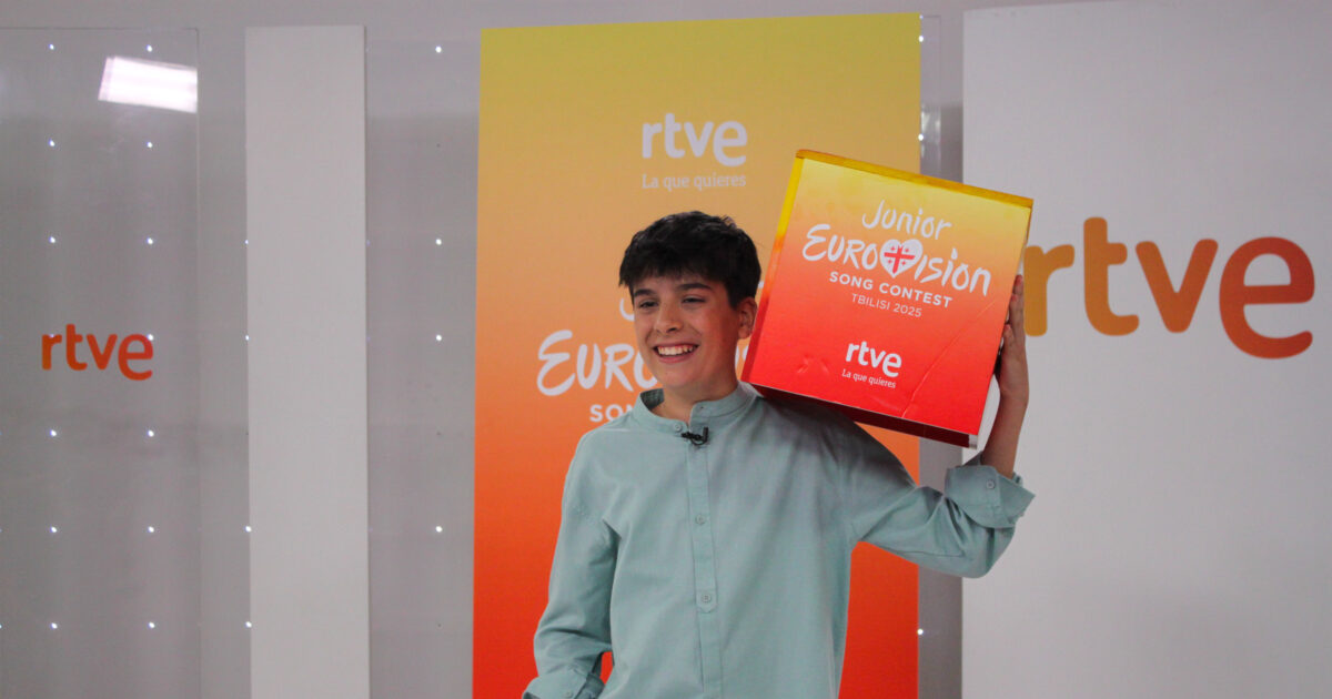 Gonzalo Pinillos en la rueda de prensa de Eurovisión Junior 2025 en Torrespaña (Madrid) | Hugo Carabaña Menéndez