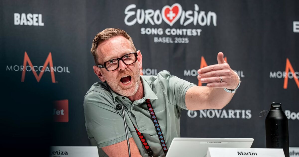Martin Green en el Festival de Eurovisión 2025 en Basilea (Suiza) | Robin Lorentz Allard - Aftonbladet