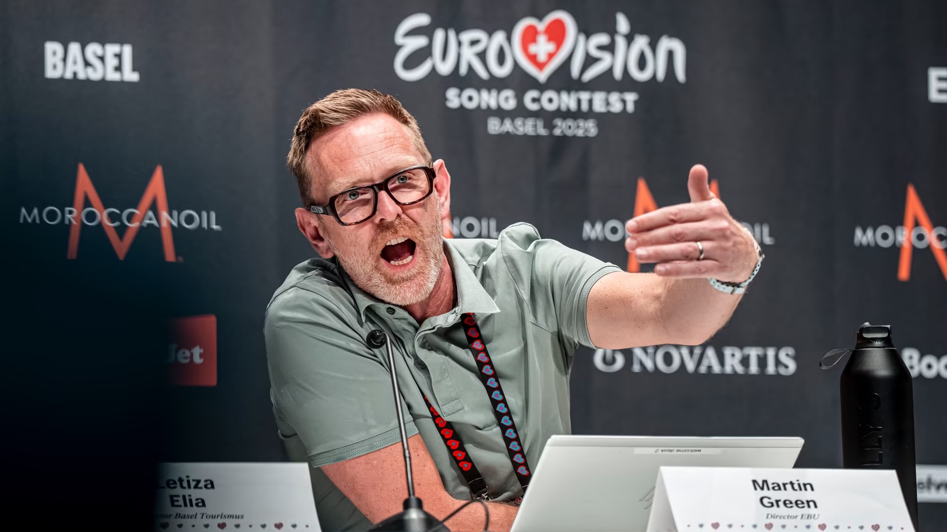 Martin Green en el Festival de Eurovisión 2025 en Basilea (Suiza) | Robin Lorentz Allard - Aftonbladet
