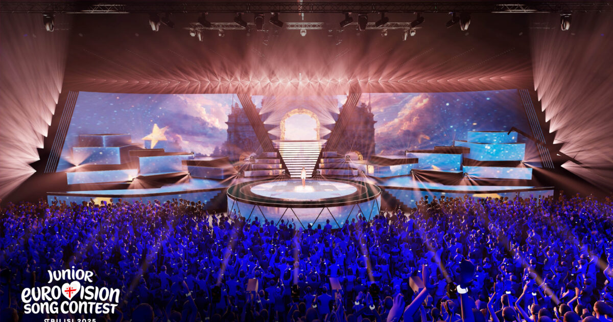 Boceto del escenario de Eurovisión Junior 2025 | Imagen: GPB