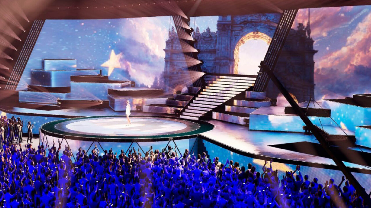 Boceto del escenario de Eurovisión Junior 2025 | Imagen: GPB