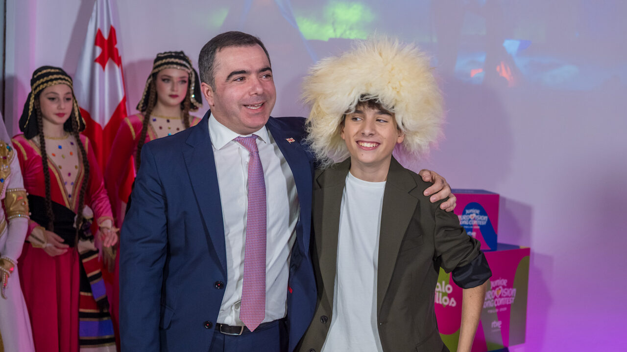 RTVE y la Embajada de Georgia arropan a Gonzalo Pinillos en un encuentro especial antes de Eurovisión Junior 2025