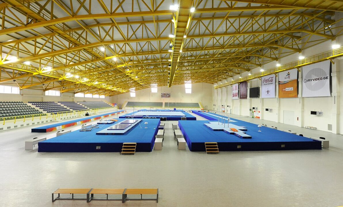 Interior del Gymnastic Hall of Olympic City (Pabellón de Gimnasia) en Tiflis (Georgia) | Imagen: Tbilisi City Hall