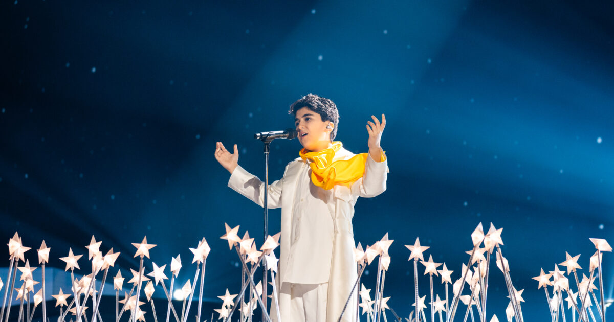 Albert Armenakyan (Armenia) en su primer ensayo individual en Eurovisión Junior 2025 | Imagen: Corinne Cumming - EBU
