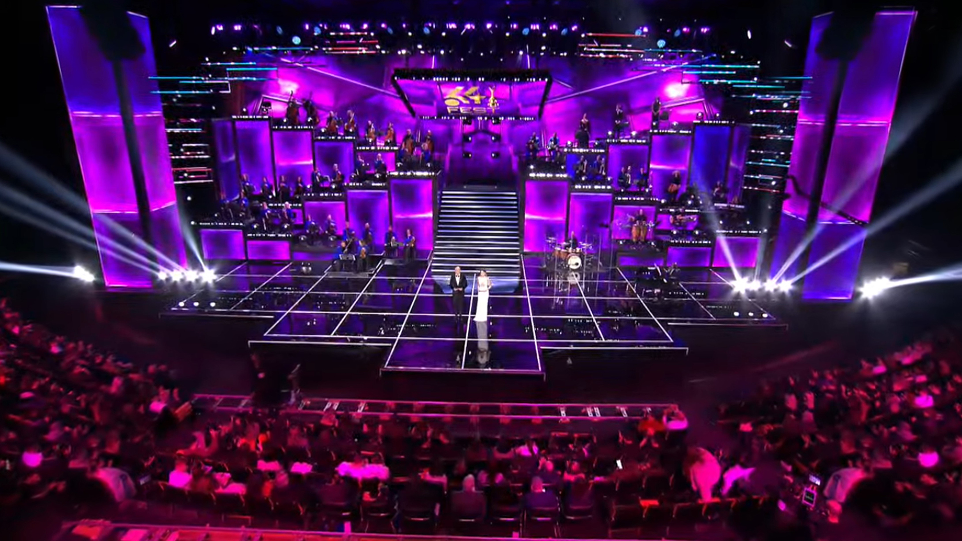 Escenario del Festivali i Këngës 64 en el Palacio de Congresos de Tirana | Imagen: RTSH