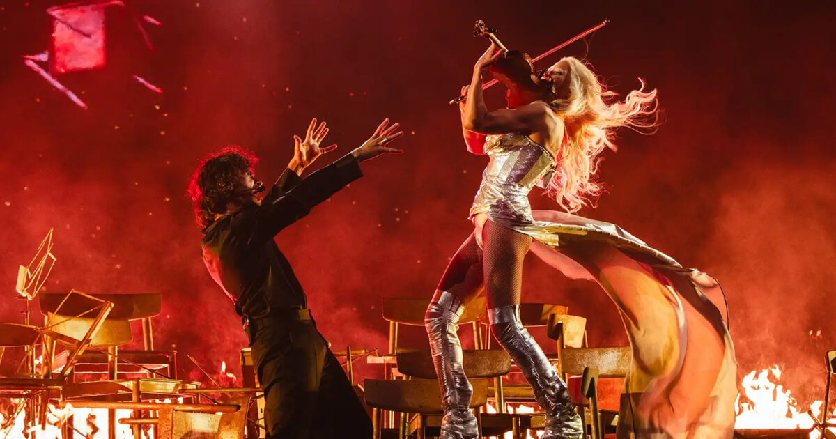 Linda Lampenius x Pete Parkkonen, representantes de Finlandia en el Festival de Eurovisión 2026 | Imagen: Miikka Varila - Yle