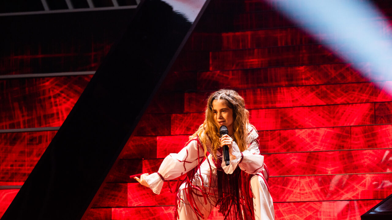 Sofia Nersesian (Ucrania) en su primer ensayo individual en Eurovisión Junior 2025 | Imagen: Corinne Cumming - EBU