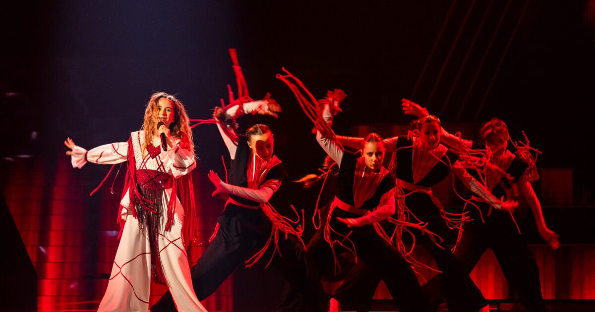 Sofia Nersesian (Ucrania) en su primer ensayo individual en Eurovisión Junior 2025 | Imagen: Corinne Cumming - EBU